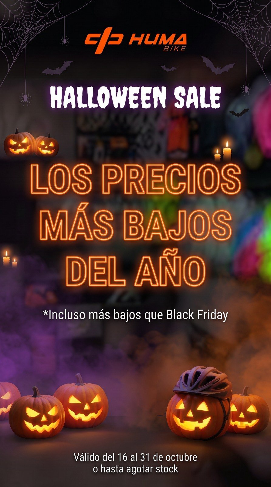 Halloween Sale en Huma Bike: los precios más bajos del año, válido del 16 al 31 de octubre